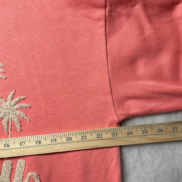 No Boundaries Coral Pink Beach Life Malibu California Graphic Sweatshirt Size M - Picture 7 of 10